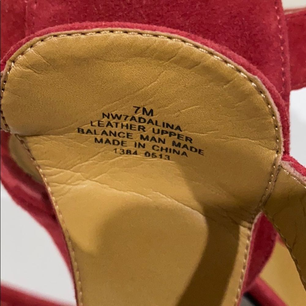 Nine West Red Suede Sandals - Picture 8 of 9
